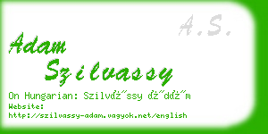 adam szilvassy business card